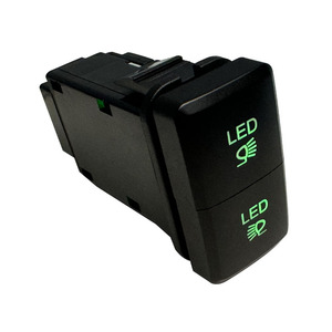 39MM*21MM 12V LED1 LED2 Car Fog Light <strong>Switch</strong> Toyota Dual Button <strong>Switch</strong> for Land Cruiser FJ Cruiser HIACE HILUX - Product Image 3