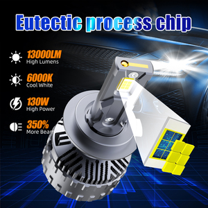 AKE V68X h4 <span class=keywords><strong>led</strong></span> ไฟหน้าโรงงานที่กําหนดเอง 130w 13000lm 6000k Hi-low luces <span class=keywords><strong>led</strong></span> h4 9-16V 3570 ชิป <span class=keywords><strong>led</strong></span> h4 หลอดไฟสําหรับรถยนต์ - Product Image 2