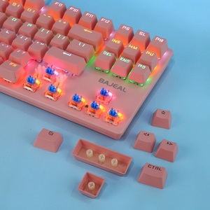 OEM K300 mekanik klavye kablolu yeşil eksen oyun oyun masaüstü 87 tuşlu bilgisayar ışık yayan klavye - Product Image 3