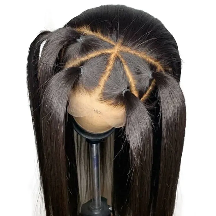 Atacado barato cabelo brasileiro hd suíça, qingham peruca, renda completa com cabelo bebê, cabelo humano para mulheres negras