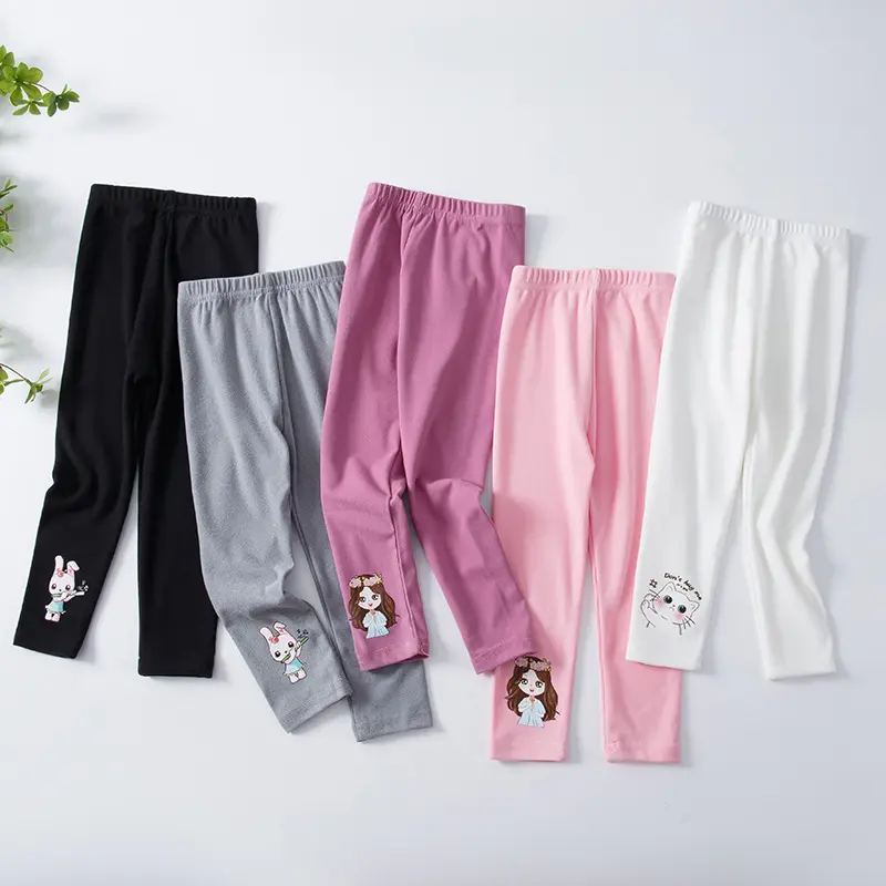 Frühlings mädchen Cartoon Leggings in kleinen Kindern Baby schlanke Stretch hose Mädchen Prinzessin mit Gewinde