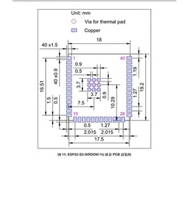 ESP32-S3-WROOM-1-N8R2 SMD Dual core WiFi e modulo wireless Bluetooth ESP32-S3-WROOM-1-N8R2 - Product Image 5