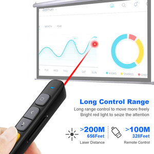 Presentatore Wireless Norwii N29 Li con puntatore Laser ricaricabile, penna puntatore Lazer remoto per presentazione presentatore Powerpoint - Product Image 5