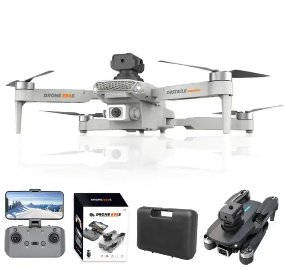 Offre Spéciale E88s Pro Drone 4k Hd double caméra moteur sans balais télécommande hélicoptère Rc quadrirotor pliable pas cher Mini Drone