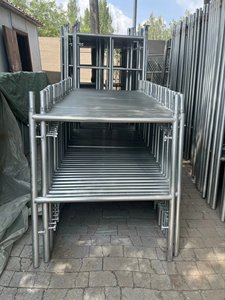 Q345 galvanizado pintado H marco escalera andamio caminar a través de andamio para la construcción de edificios - Product Image 6