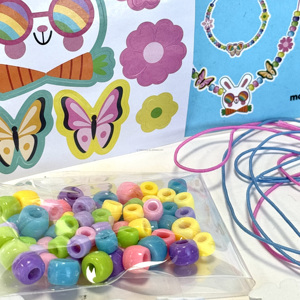 ユニコーンバニービーズアクティビティキット子供用プラスチック穴延長ツールヘアブレイズ用アクセサリーおもちゃを作る蝶