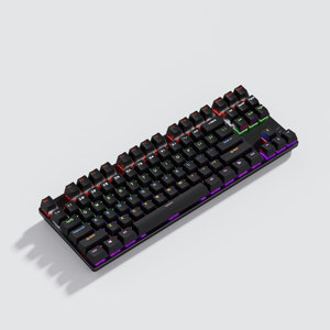 87キートライモードゲーミングキーボードダブルインジェクションPBTキーキャップバックライトPC/ラップトップコンピュータゲーミングキーボード英語 - Product Image 4