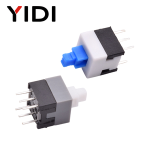 YIDI PCB mikro minyatür 6 Pin mandallama anlık 5.8x5.8 7x7 8x8 dokunsal Tact Push Button on off anahtarı kapaklı kendinden kilitleme - Product Image 5