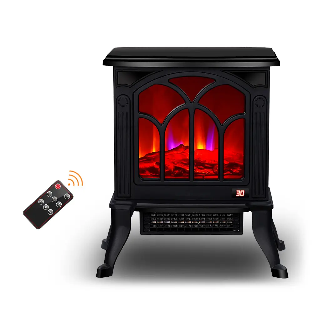 750w 1500w protection contre la surchauffe télécommande PTC céramique chauffage mini cheminée électrique