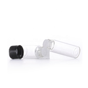 Free Sample Clear Glass Tube 1ml 2ml 3ml <strong>5ml</strong> Glass Empty Essential Oil <strong>Bottles</strong> <strong>With</strong> Plastic <strong>Cap</strong> - Product Image 3