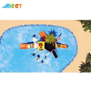 मजेदार समुद्री थीम वाटर पार्क खेल मैदान के उपकरण स्विमिंग पूल के लिए बड़े प्लास्टिक पानी स्लाइड - Product Image 5