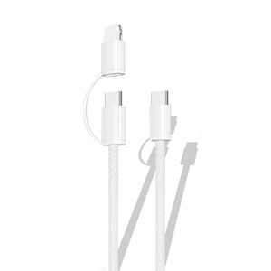 สาย USB-C 60W 2 in 1ชาร์จเร็ว USB C TO Type C สายข้อมูลอัจฉริยะสำหรับ iPhone Android - Product Image 3