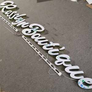 Ngoài trời LED kênh thư dấu hiệu 3D mặt thắp sáng và trở lại thắp sáng dấu hiệu điện tử tùy chỉnh LED sáng thư ký - Product Image 4