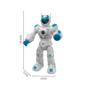 Robot giocattolo intelligente per bambini motorizzato elettrico che cammina regolabile braccia Robot con luce e suono giocattolo interattivo per giocare - Product Image 5