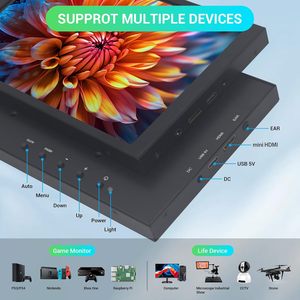 Tragbarer 8-Zoll-TFT-Mini-LCD-Display-Monitor mit Touchscreen mit einer Auflösung von 1280x800, kompatibel mit PC-Raspberry-Pi-Spiele konsolen