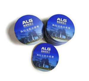 工厂定制迷你圆形设计双折三折印刷传单折叠目录印刷小册子广告传单手册 - Product Image 4