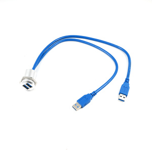 Checkout 1 <strong>2</strong> <strong>USB</strong> <strong>2</strong>.0 3.0 a Male to Dual Female Panel Mount Socket Cable <strong>USB</strong> Data Charger Splitter Adapter Cables - Product Image 4