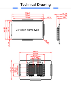 Fabbrica OEM 24 pollici ad alta luminosità Display esterno LCD Open Frame Digital Signage chiosco Touch Screen Monitor per chiosco - Product Image 6