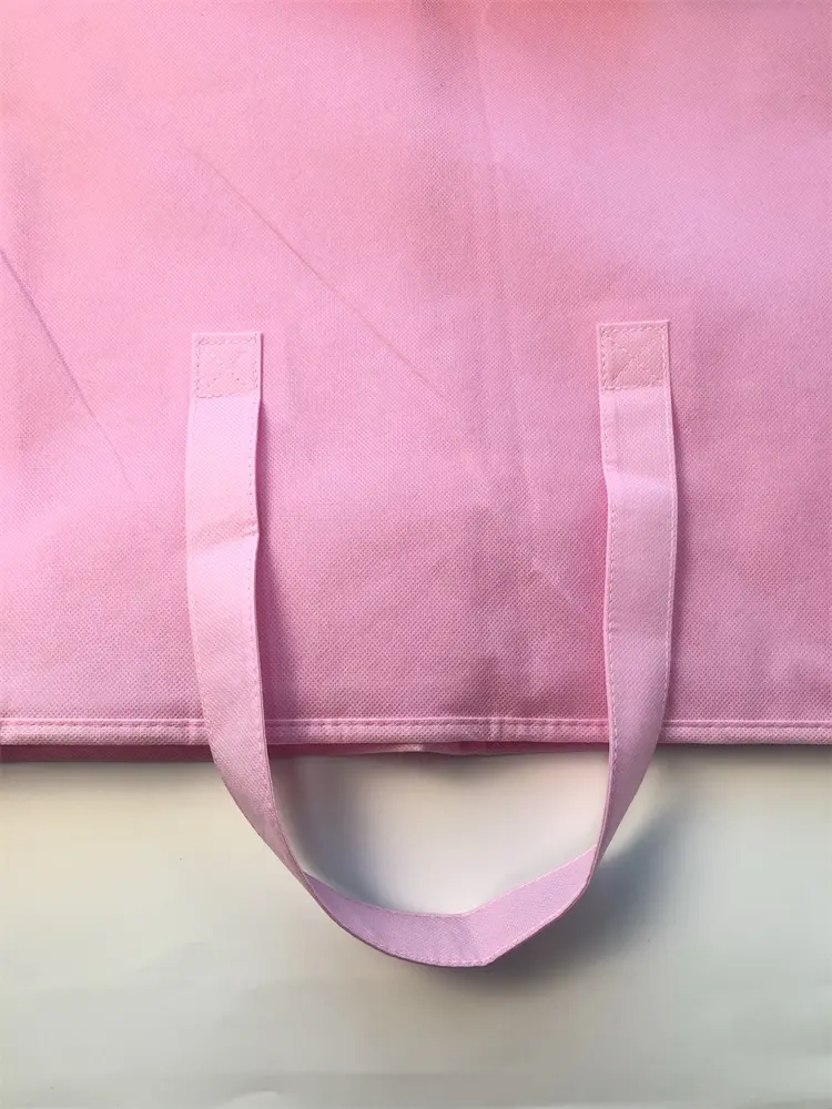 China fabricante atacado excelente qualidade grande capacidade rosa vestido de casamento dama de honra vestuário saco com gusset