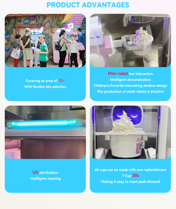 大容量30秒8L软冰淇淋自动售货机4味投币式商务甜品店机 - Product Image 5