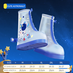 Unisex Soft Summer Rain <strong>Boot</strong> Cover Waterproof Non-Slip <strong>PVC</strong> Shoe Cover with Rubber Insole for Primary School <strong>Boys</strong> and Girls - Product Image 3