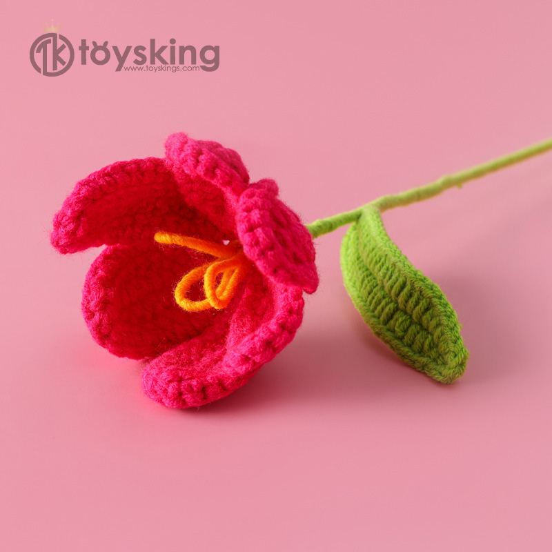 Rose red tulip sprigs