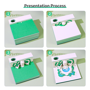 3D <strong>Paper</strong> Art Craft <strong>Memo</strong> Pad Oasis Garden Building Laser Cut <strong>Paper</strong> Notes Tear Off Custom 3D Model <strong>Paper</strong> <strong>Block</strong> <strong>Cube</strong> for Bookmark - Product Image 5