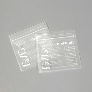 Özel Logo fermuar 3 yan mühür temizle şeffaf fermuar poşet pencere temizle Zip kilit Mylar ambalaj çanta - Product Image 2