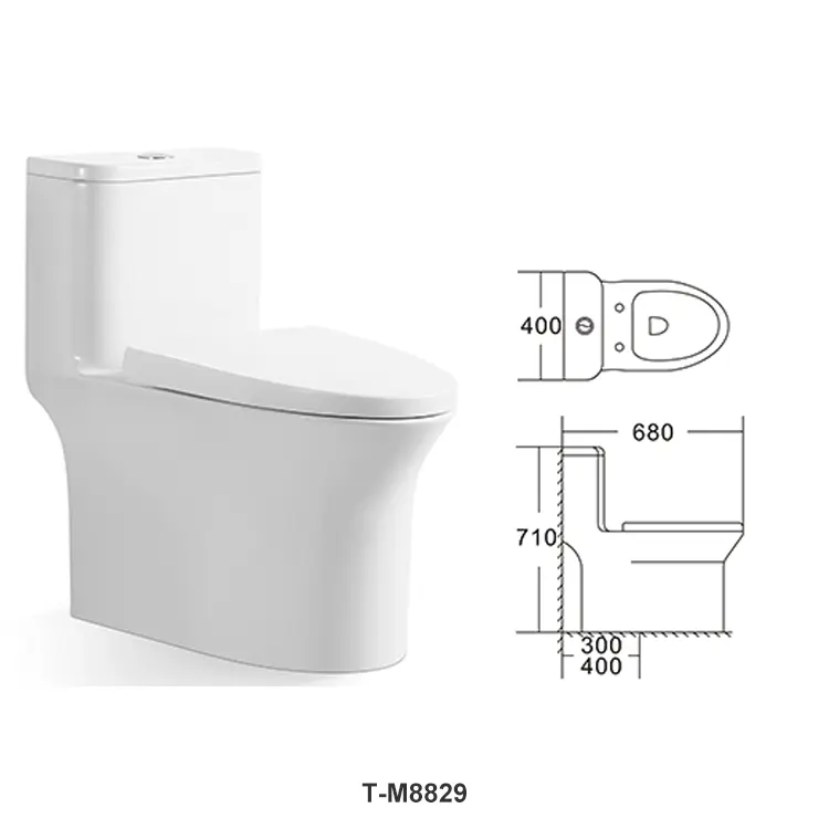 KYL-T-M8829 de baño, artículos sanitarios, Wc, inodoros, vórtice, inodoro de una pieza con descarga sifónica