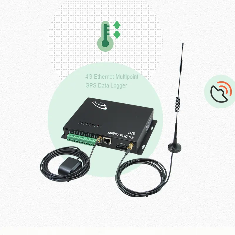 Pencatat Data Ethernet Suhu Multipoin, Perangkat Pelacakan Gps 4G untuk Pengontrol Pompa