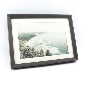 Wood 11x14 Black Picture <strong>Frame</strong> Made to Display Pictures 8x10 With Mat or 11x14 Without Mat - Product Image 1