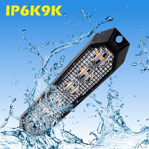 Ip69k không thấm nước LED ánh sáng ECE R65 Red Blue Strobe Grill Lights 6 LED kép Màu sắc cảnh báo khẩn cấp ánh sáng cho xe - Product Image 3