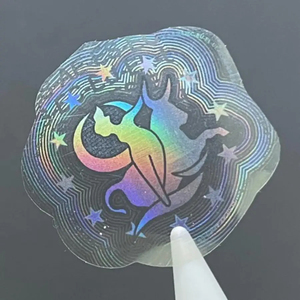 Etiqueta engomada colorida del holograma del código QR del diseño libre que imprime la etiqueta del código QR - Product Image 6