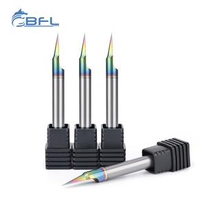BFL Tungsten alaşım 1F gravür End Mill renk-kaplama v kanal açma ile karbür freze aracı - Product Image 4