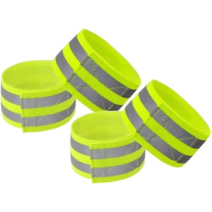 Bandas elásticas reflectantes ajustables Muñequera y correas de tobillo Cintas de gancho y bucle con gancho - Product Image 3