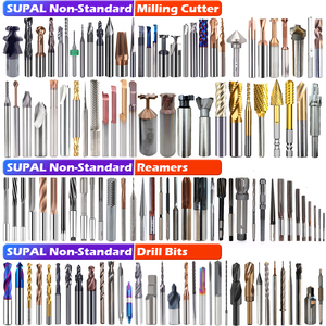 SUPAL非標準精密固体カーバイドボーリング切削工具4フルートR0.5角半径HRC45材料用 - Product Image 5