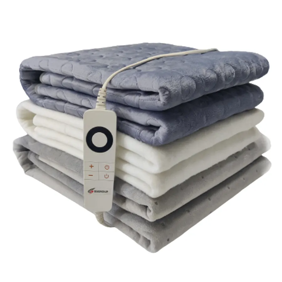 non-woven fabrics Plush Electric Blanket Throw Wrap Underblanket Washable Premium Soft PTC Detachable Controller
