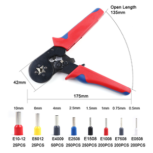 1200pcs 22-8awg hsc8 6-4 điều chỉnh ống Cáp tay áo Brass/Đồng điện thủy lực <span class=keywords><strong>Kit</strong></span> plier lục giác ferrule Uốn Tóc bồng công cụ - Product Image 6