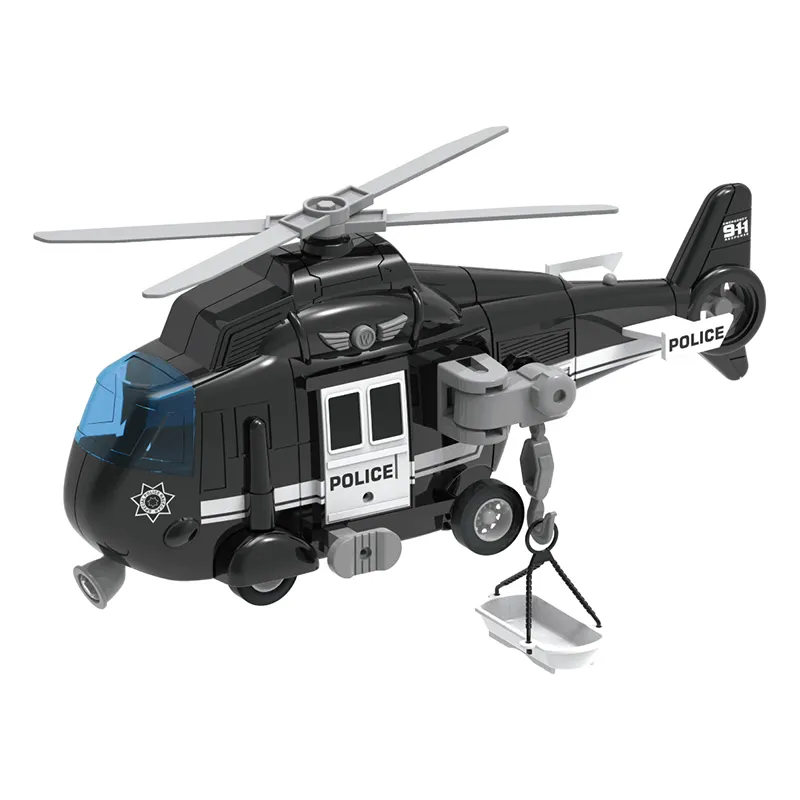 Venta al por mayor 1/16 modelo inercial helicóptero para niños coches avión militar avión Avion avión ejército niños juguetes plástico
