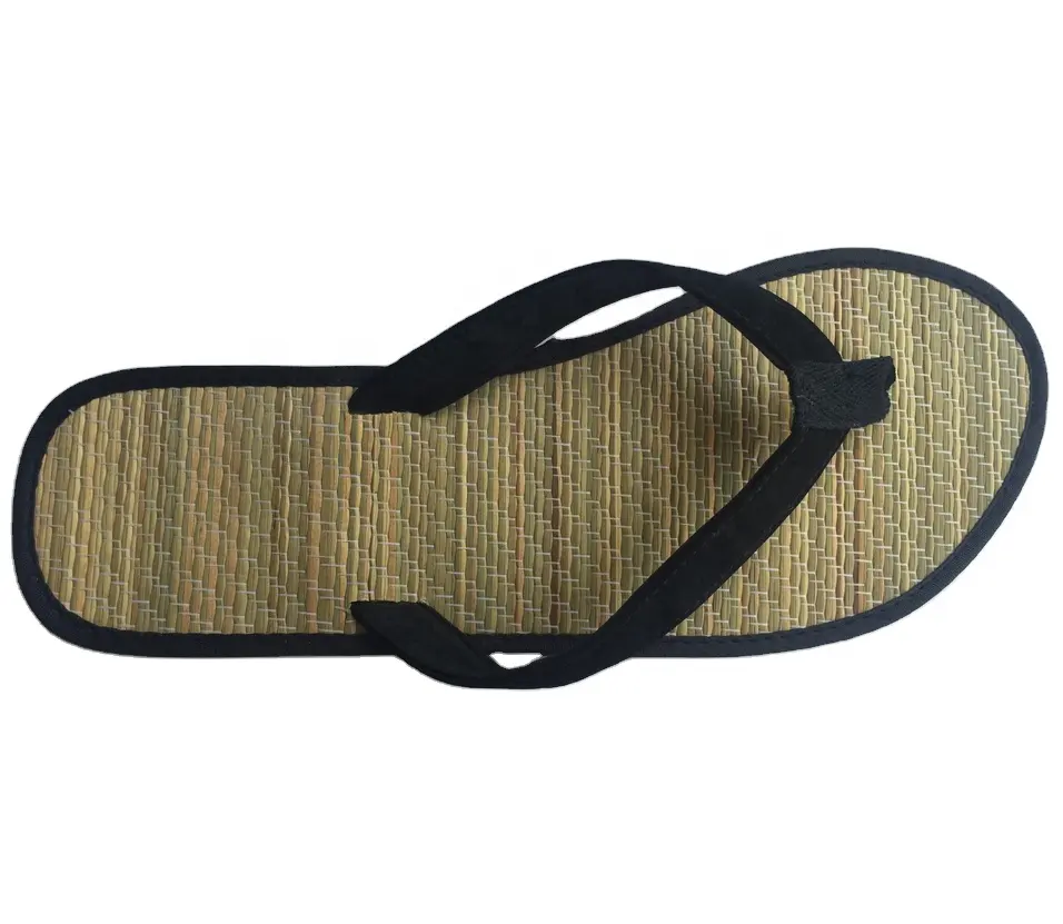 cheap beach straw mat flip flops for women