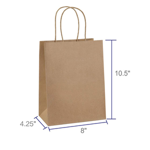 Wholesale KH Brown Kraft Paper Shopping Bags with Custom Logo for Candle Use Feature Convenient <strong>Handle</strong> Design - Product Image 1