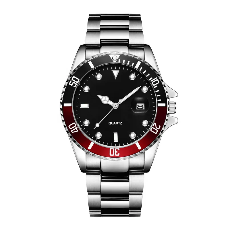Résistant à l'eau caractéristique 3 ATM plongée hommes montres de luxe en acier inoxydable à quartz Sport montres sur mesure hommes poignet