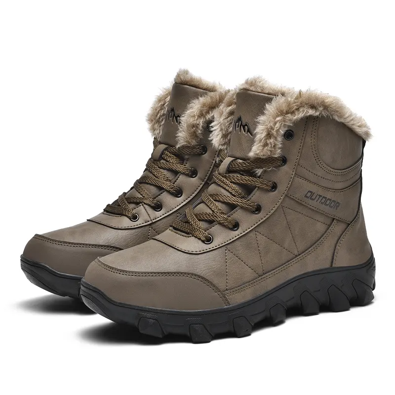 Produsen penjualan terlaris grosir sepatu Hiking tahan air pria musim dingin sepatu bot salju luar ruangan baru untuk pria