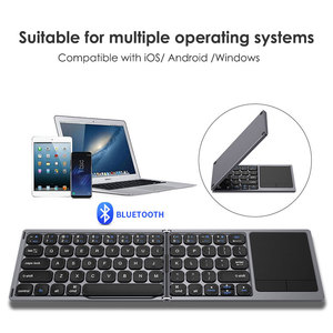 Computadoras plegables teclado caso tableta universal portátil mini recargable Bluetooth plegable táctil teclado inalámbrico - Product Image 5