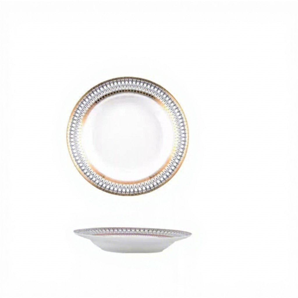 Assiette creuse blanche de 8 pouces