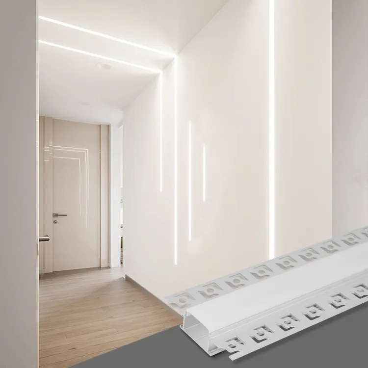 Profili di estrusione centro commerciale Led profilo luce alluminio di alta qualità per barra luminosa a strisce Led quadrato bianco 75 lega di alluminio