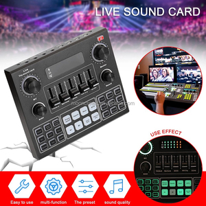 V9 SoundCard Audio Interface Usb Studio Recording External Connect Phone and <strong>Computer</strong> m Dj Karaoke Live Broadcast Sound Card