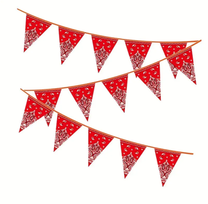 Tela Poliéster Cuerda Bandera Evento Exhibición Feliz cumpleaños Bunting Banderín Bandera Banner - Product Image 1