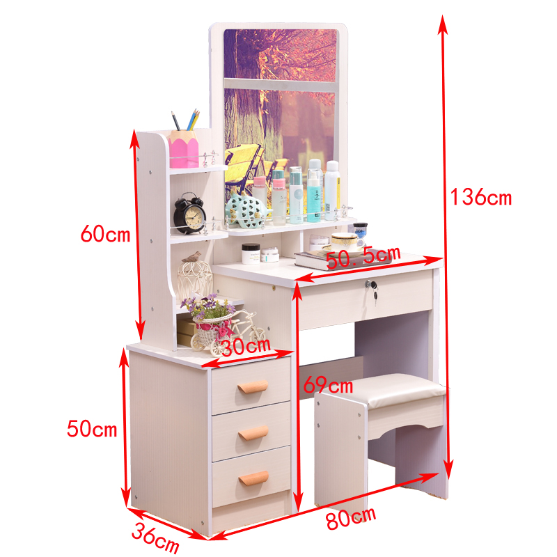 modern makeup table stool set