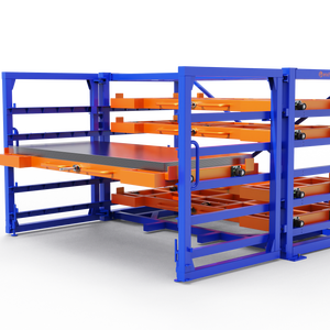 Estantes de chapa metálica de control manual de servicio pesado personalizados Bastidores de almacenamiento de palés integrados Bastidores y estantes apilables construidos en fábrica - Product Image 5